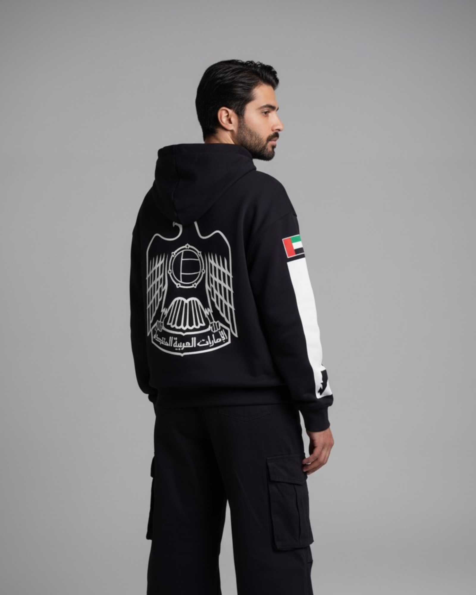 UAE National Emblem Oversized Drop Shoulder Hoodie