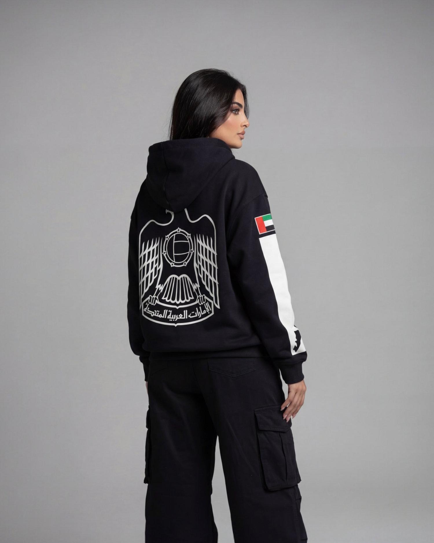 UAE National Emblem Oversized Drop Shoulder Hoodie